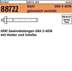 Ankerstange R 88722 ASTA M8x110 Stahl galv.verz. 10 Stück UPAT