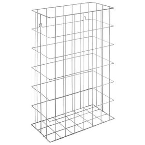 Wagner-Ewar Abfallkorb WP 151, verchromt, Metall, 40 x 60 x 20 cm (BxHxT), 48 Liter