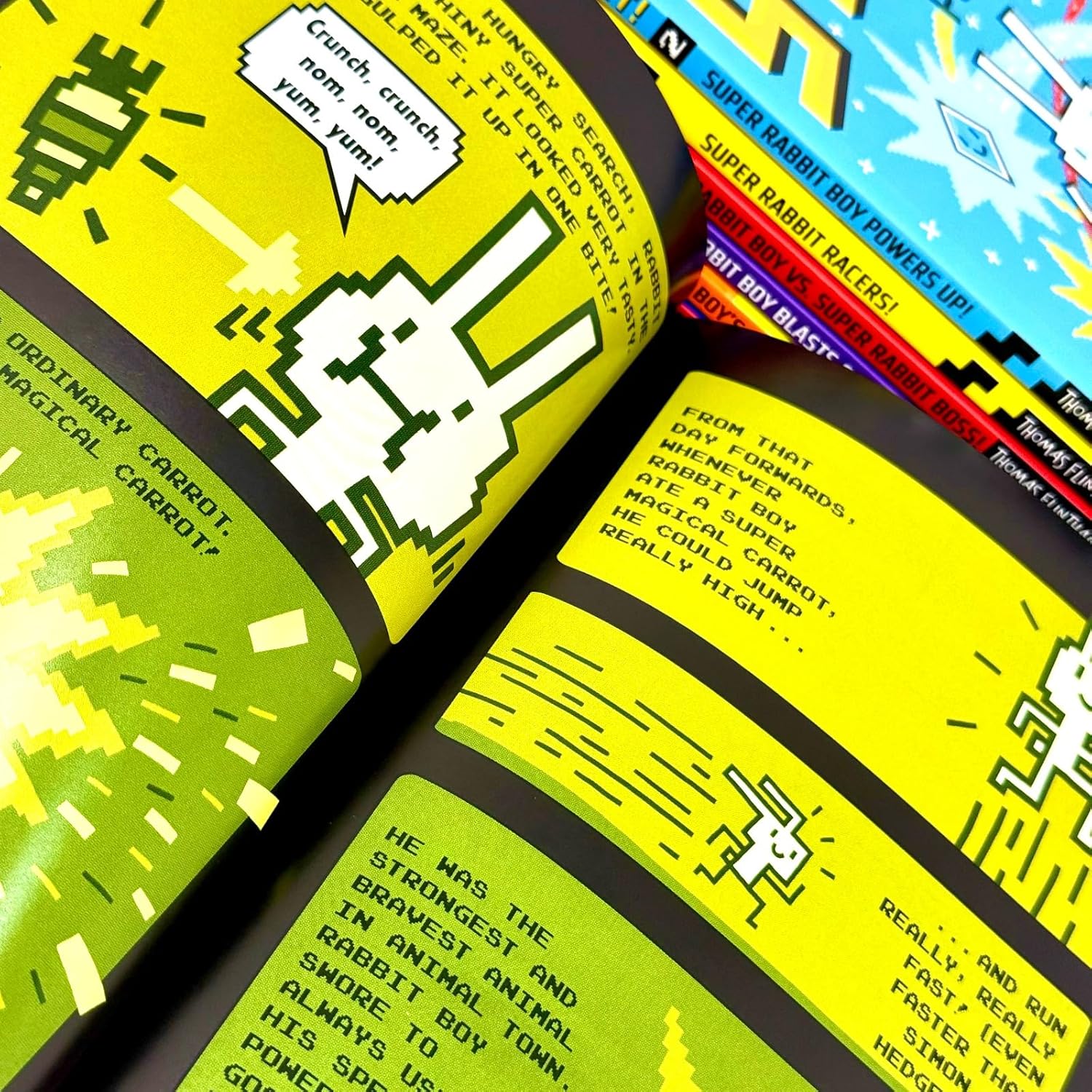 Nosy Crow Press Start Series 1-7 Books Collection Set By Thomas Flintham (Game On, Super Rabbit Boy, Boy Powers Up, Racers, Boy vs Super Rabbit Boss, Boy Blasts