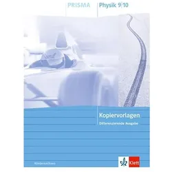 PRISMA Physik 9/10. Differenzierende Ausgabe Niedersachsen. Kopiervorlagen/Arbeitsblätter, Schulbücher von Ernst Klett Verlag