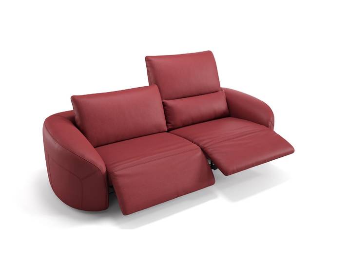 Designer Leder Sofa ST. MORITZ 2er Couch