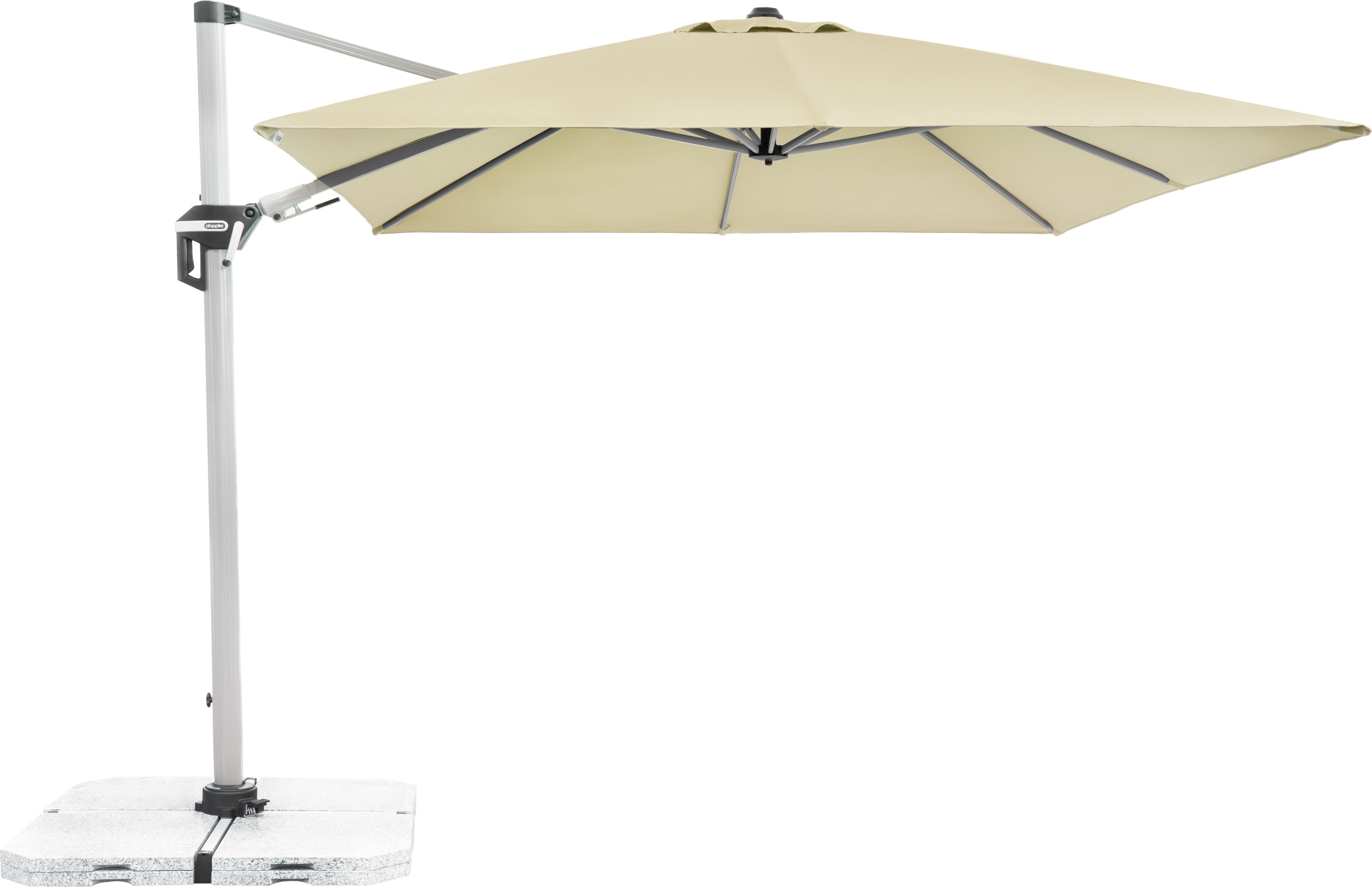 Doppler Active II Ampelschirm Sonnenschirm 350x260cm natur 820