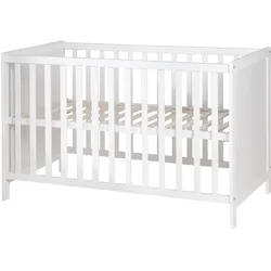 Baby- & Beistellbett 2in1 'Hamburg' ca. ca. 60x120 cm, weiß, verstellbar, inkl. 5 Schlupfsprossen