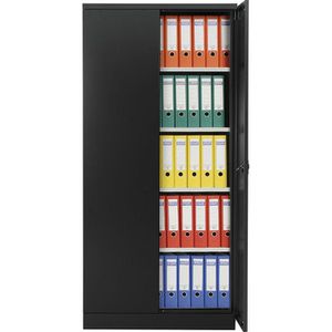 G-Office Aktenschrank FLC.195/N, aus Metall, abschließbar, 92 x 195 x 50 cm (B/H/T), anthrazit