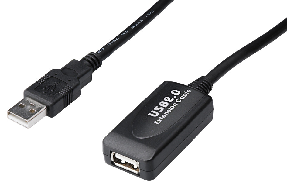 DIGITUS USB-verlengkabel stekkerkoppeling 20,0 meter