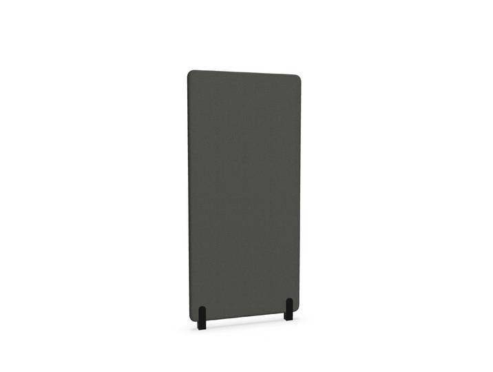 Trennwand Mdd Sonic 80x165 cm, Distanzfüsse, Schwarz/Schwarz, Neu