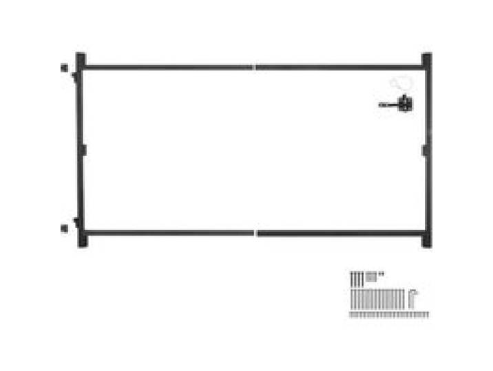 VEVOR Torbausatz passend für 152 bis 243 cm breite Öffnungen, verstellbarer Torrahmensatz (119 cm hoch) aus Eisen, durchhangsicherer Torrahmensatz mit Riegelschloss & Schrauben, für Holzzaun