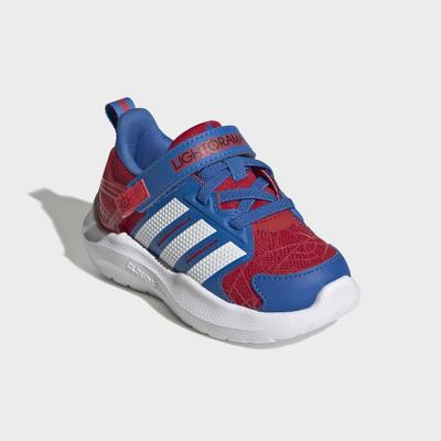 Sneaker ADIDAS SPORTSWEAR "ADIDAS MARVEL LIGHTORAMA SPIDER-MAN KIDS", Mädchen, Gr. 27, rot (better scarlet, ftwr weiß, bright royal), Synthetik, Textil, Schuhe Sneaker, mit Blinkfunktion
