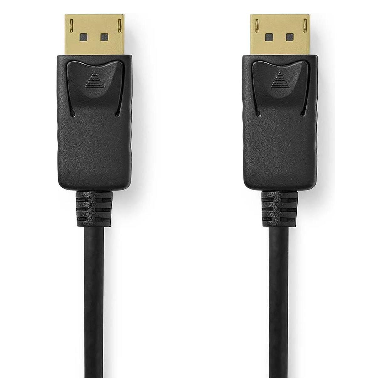Nedis Displayport-Kabel | DisplayPort Stecker | DisplayPort Stecker | 8K@60Hz | Vergoldet | 2.00 m | (2 m) (CCGL38010BK20)