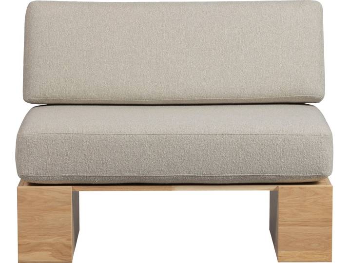 Essbank WOOOD Dine Polsterbank , beige, B:110cm H:84cm T:67cm, Sitzbänke, Essbank, Sitzbank, mit bequemen Sitzkissen