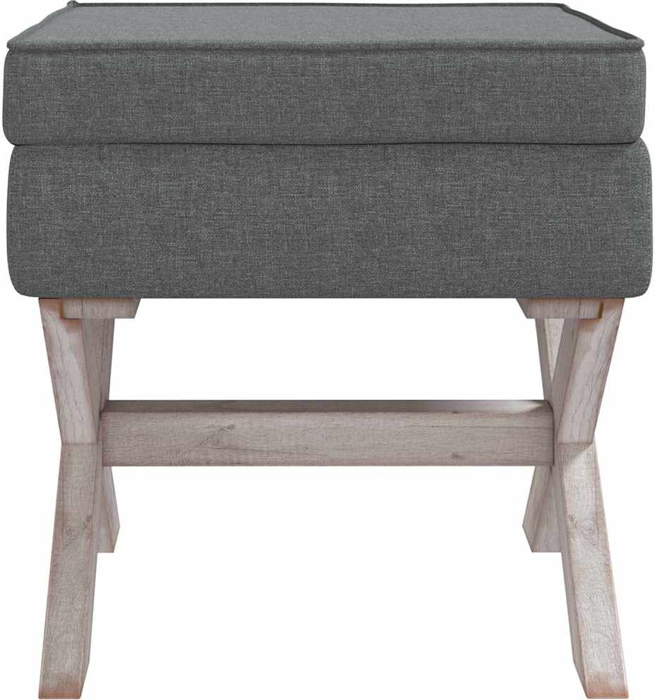 vidaXL Tabouret de rangement Gris foncé 45x45x49 cm Tissu