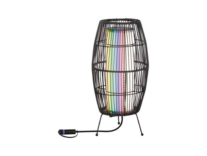 Paulmann 94754 Plug & Shine Objet lumineux LED Basket Smart Home Zigbee IP65 3\,2W 180lm gradable 400mm Noir Métal/plastique RGBW