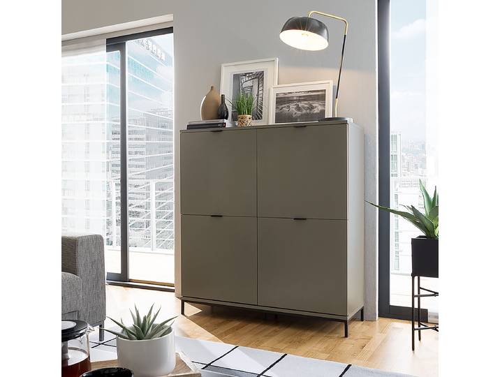 Highboard HARMA 110 x 124 x 40cm Beige/Taupe
