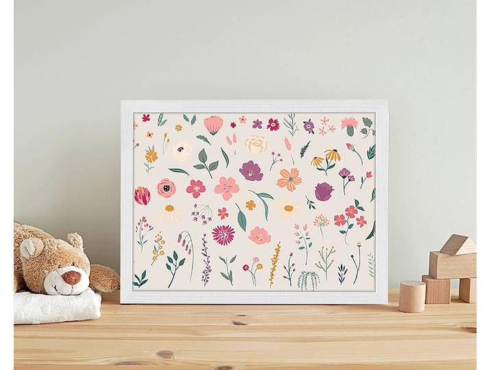 Bild Flower Mix 33 x 43cm Multicolor