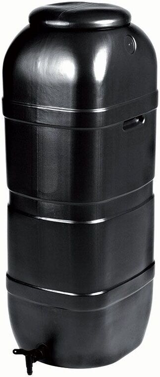 Récupérateur d'eau forme colonne Nature - 100L - Noir