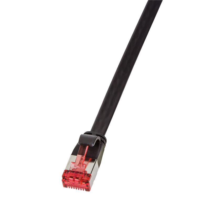 LogiLink platte patchkabel U/FTP Cat. 6, 7,5 meter, zwart