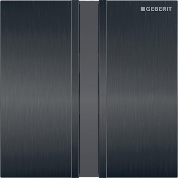 Geberit infrarouge Urinal control Typ 50 116036QD1 avec déclenchement électronique de la chasse d'eau, fonctionnement sur piles, brossé / chrome noir