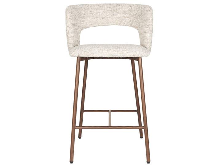 Thekenstuhl Chelsea 2er-Set – aus Bouclé - Beige - Luxusbetten24