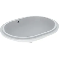 Geberit VariForm Unterbau-Waschtisch, elliptisch 61x46cm, ohne Hahnloch, mit Überlauf, 500757012 500757012
