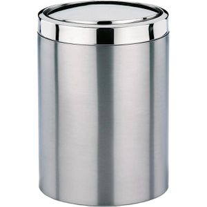 Kela Mülleimer Ano, 21381, silber matt, Tischabfalleimer, aus Edelstahl, 1,5 Liter