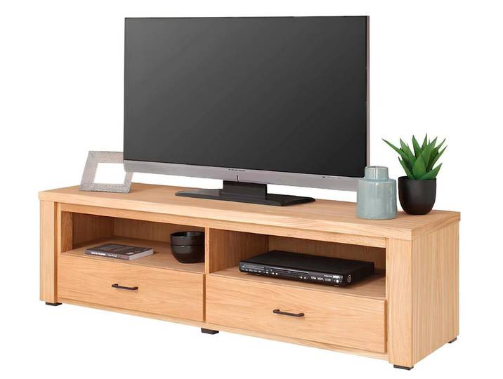 Xlmoebel TV-Schrank Klassische Holzkommode mit Vitrine und Stauraum aus Echtholz (1-St., Kommode) Hergestellt in Europa