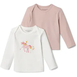 Tchibo - 2 Baby-Rippshirts - Baby - Gr. 86/92 - weiß
