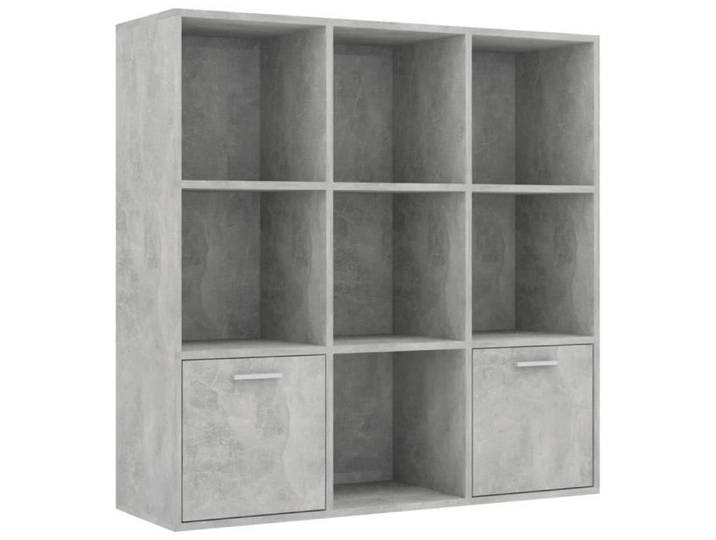 Bibliothèque - OMABETA - M16949 - Gris béton - 98x30x98 cm - 7 cubes ouverts