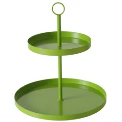 Boltze Etagere Samina aus Metall, 34 cm, Ø 30 cm, grün
