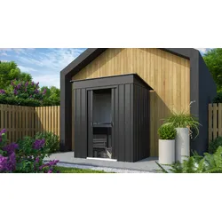 Globel Industries Gerätehaus "Skillion 64",anthrazit,1,93 m2