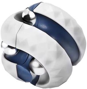 Inspired Finds Orbit Ball Fidget Toy Stress Relief Spinner For Kids And Adults white