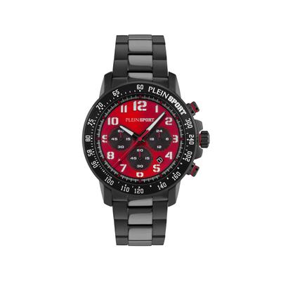 Luxusuhr PLEIN SPORT "Uhren", schwarz (0213, schwarz, rot, 0213, schwarz, rot), Armbanduhren, Herren, 0213 / black/red