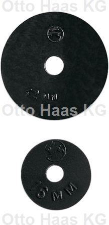 HAAS Oha Qualitäts-Wasserhahnscheibe 3513 13x5x4mm, schwarz