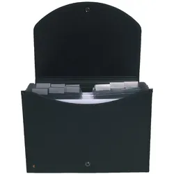 Exacompta, Mappe, Fchermappe Exactive 55934E, A4, PP, mit Griff, 13teilig, schwarz (A4, 1x)