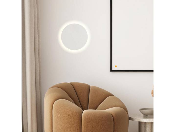 s.luce Led-Wandlampe Cloud Weiß Ø 30cm, Metall, Rund,Rund, LED integrated, 30x4.4x30 cm, Lampen & Leuchten, LED Beleuchtung, LED-Wandleuchten