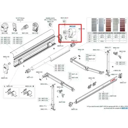 Fiamma Kit Getriebe und Endkappe für F45 S Markise Ersatzteilnummer 98673-461