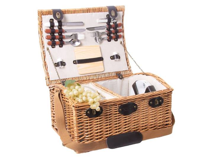 Panier pique-nique gisors beige et noir 4 personnes