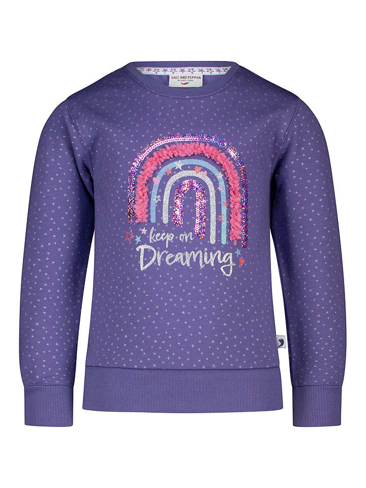 Salt and Pepper Sweatshirt in Flieder - 116/122