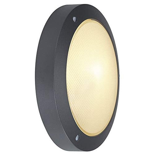 SLV BULAN wand- en plafondopbouwarmatuur, antraciet/grijs, IP44, E14, max. 60W