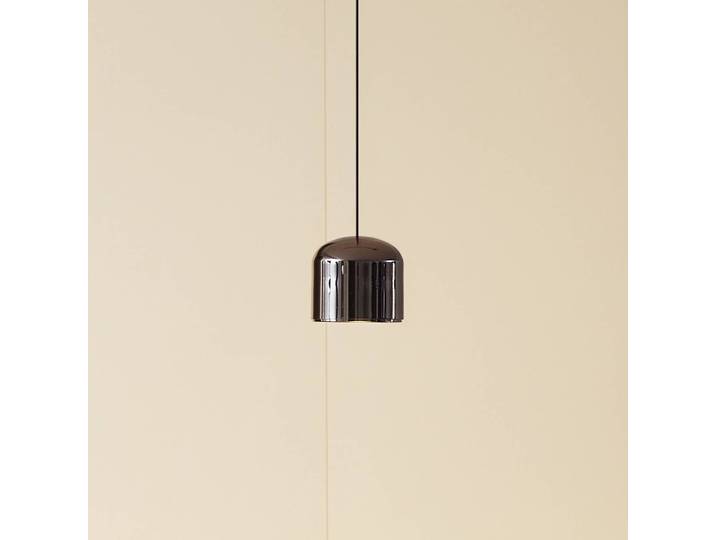 Lindby LED-Pendellampe Lumaro,schwarz,Ø8,2cm,Alu,48V,dimmbar Lumaro 48V Lindby, dimmbar, schwarz, für Wohn- / Esszimmer, Aluminium, Modern