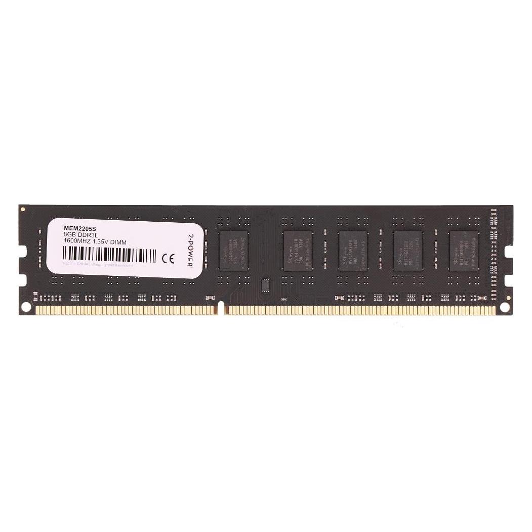 2-Power 8GB DDR3L 1600MHz 1.35V DIMM (1 x 8GB, 1600 MHz, DDR3L-RAM, DIMM) (MEM2205S)