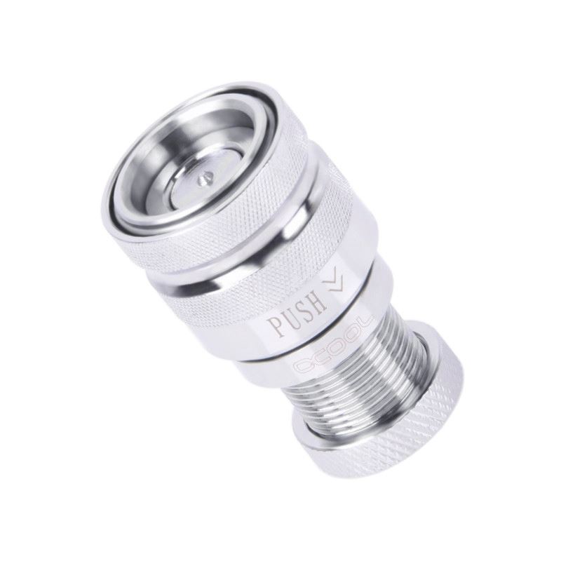 Alphacool Eiszapfen Schnellverschluss Kupplung Schott G1/4 IG, chrom