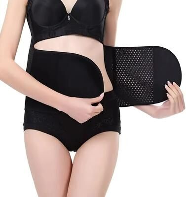 Uplift Essentials Adjustable Breathable Lumbar Support And Abdominal Shaping Belt black l