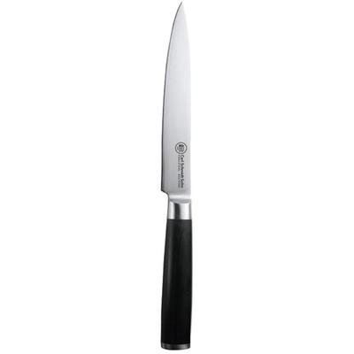 Fleischmesser CARL SCHMIDT SOHN "Konstanz", schwarz, Klingenlänge 18cm, Stahl, Kochmesser, Fleischmesser, aus 67 Schichten japanischem Stahl