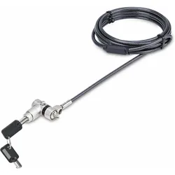 StarTech com UNIVKA25-LAPTOP-LOCK, 2 m, Kensington, Nano, Edel, Schlüssel, Schwarz, Notebook Security, Schwarz, Silber