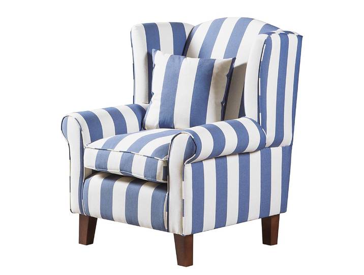 Sessel Blau/Blau Webstoff 78 x 95 x 78cm