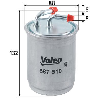 VALEO Kraftstofffilter 587510 Leitungsfilter 132mm für VW