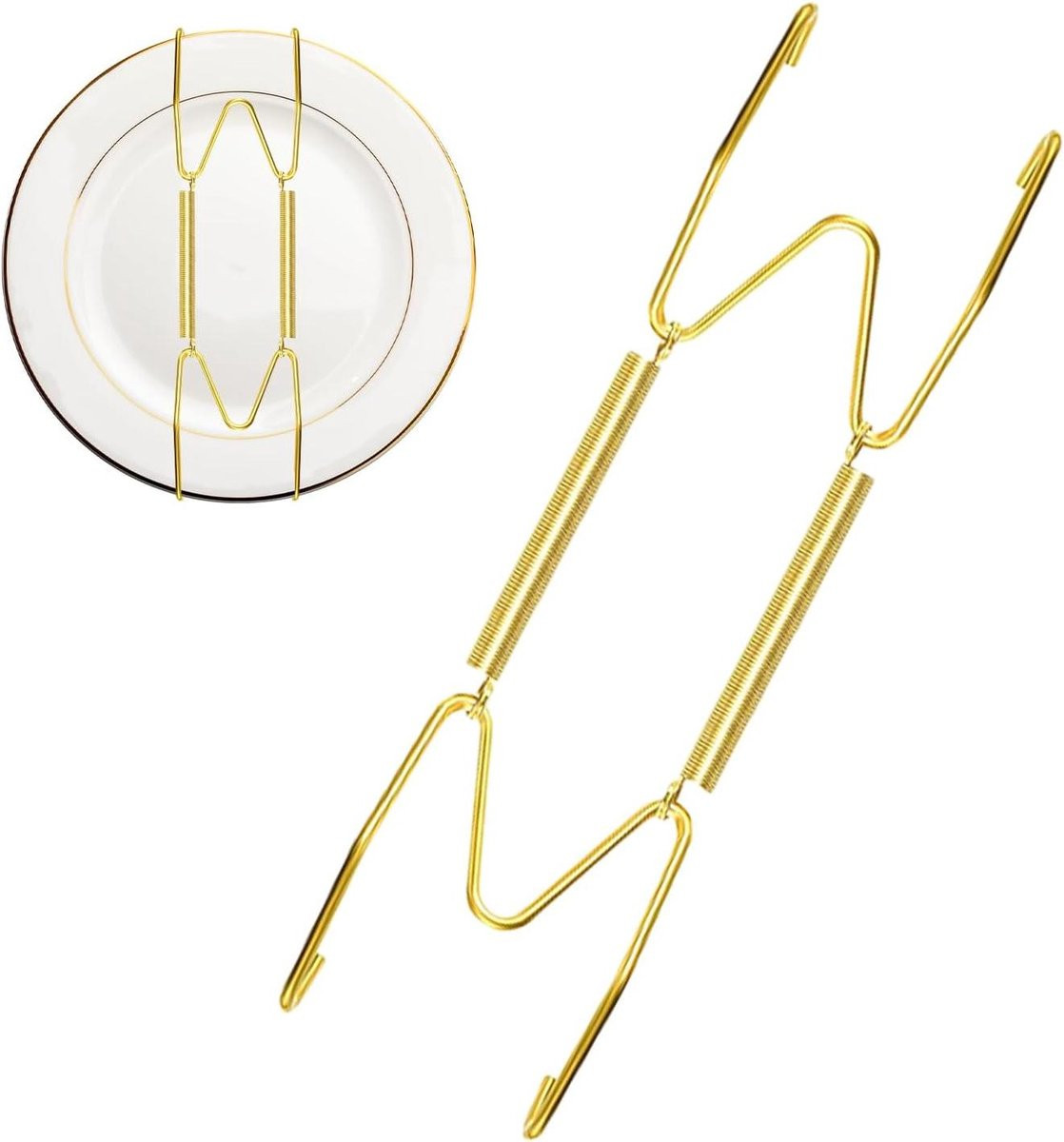 Gouden wandplaathouder voor decoratie van 10 inch