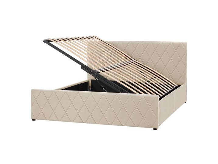 BETT mit Stauraum 160x200 cm Beige Rochefort