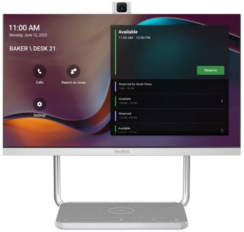 Yealink DeskVision A24 Teams Solution tout-en-un pour la visioconférence, avec écran interactif et base intelligente dotée de nombreuses