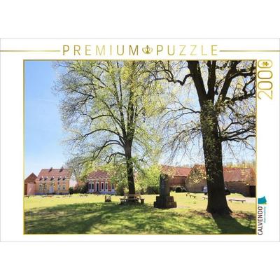 CALVENDO Puzzle Dorfanger in Fresdorf, Brandenburg | 2000 Teile Lege-Größe 90x67cm Foto-Puzzle für glückliche Stunden
